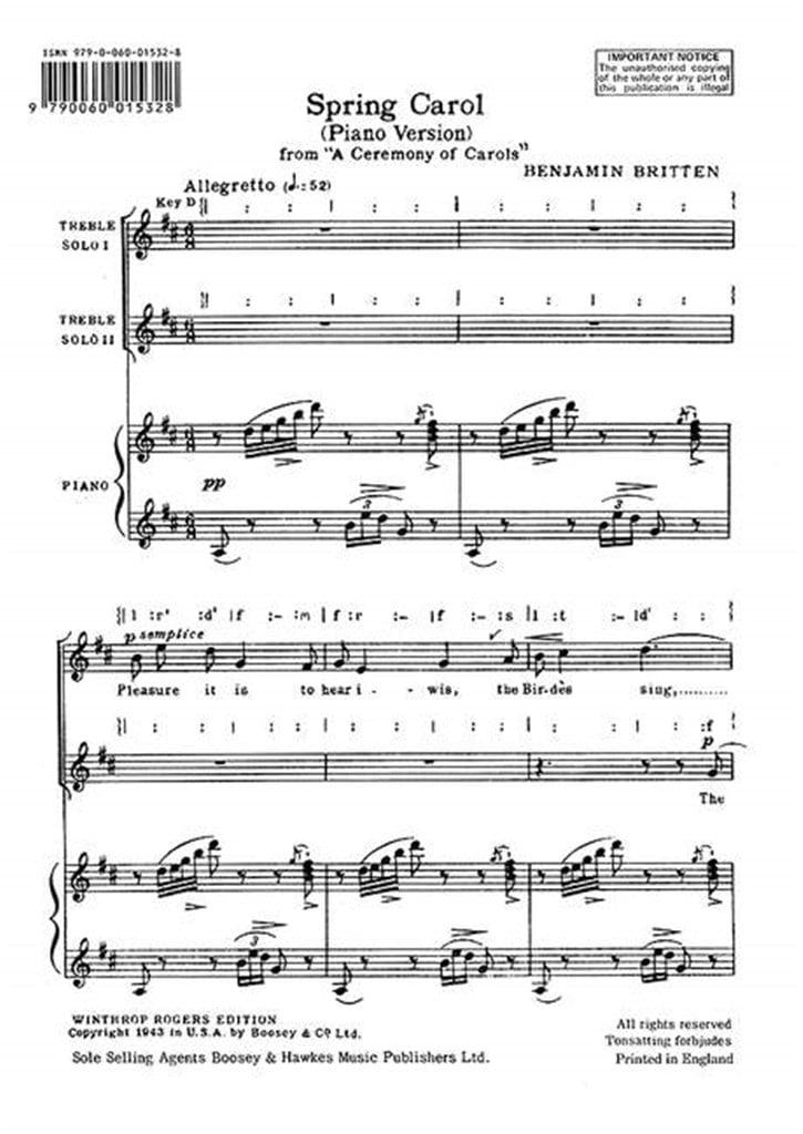 A Ceremony of Carols op. 28